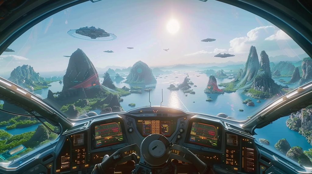 spaceship×Background Otherworld Cockpit View – Vol.03(15画像セット)