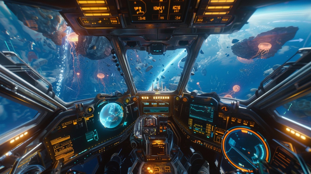 spaceship×Background Otherworld Cockpit View – Vol.03(15画像セット)