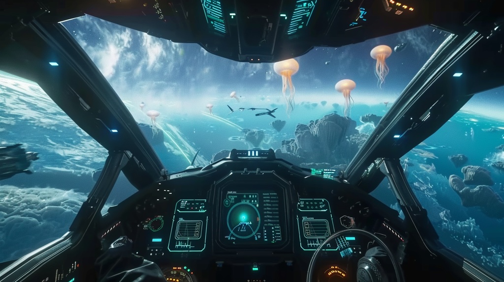 spaceship×Background Otherworld Cockpit View – Vol.03(15画像セット)