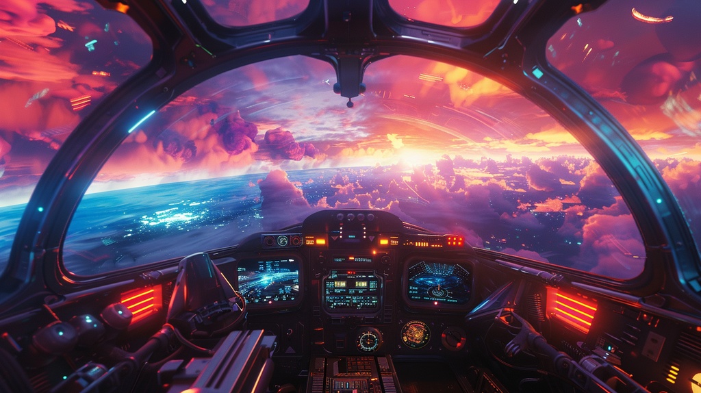 VTuber×Background Otherworld Cockpit View – Vol.06(15画像セット)