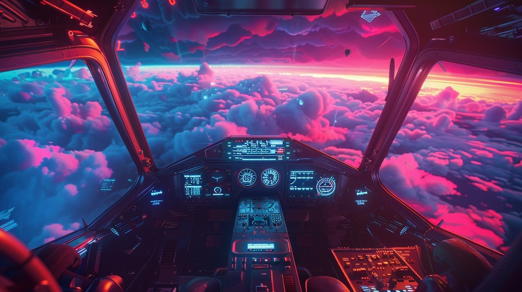 VTuber×Background Otherworld Cockpit View – Vol.06(15画像セット)