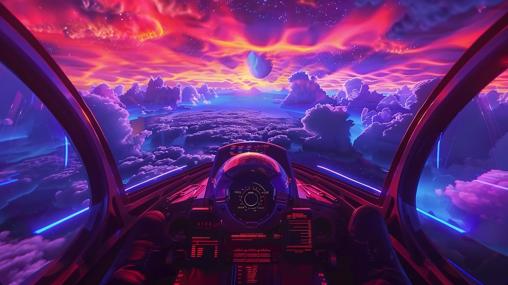 VTuber×Background Otherworld Cockpit View – Vol.06(15画像セット)