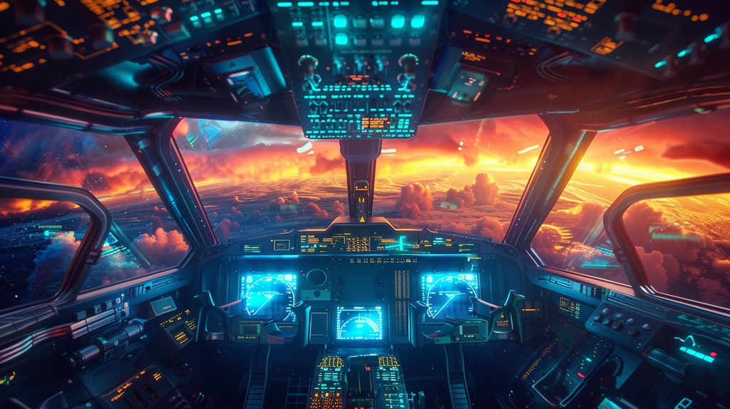 VTuber×Background Otherworld Cockpit View – Vol.06(15画像セット)