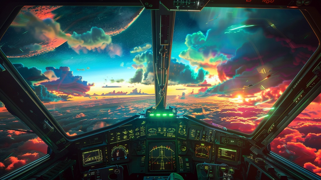 VTuber×Background Otherworld Cockpit View – Vol.06(15画像セット)