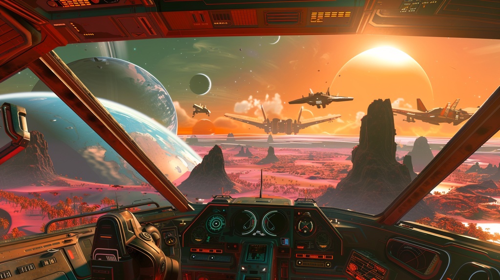 Game Design×Background Otherworld Cockpit View – Vol.07(15画像セット)