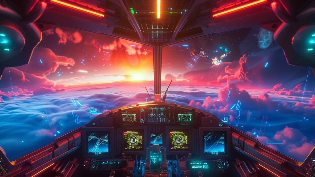 Game Design×Background Otherworld Cockpit View – Vol.07(15画像セット)