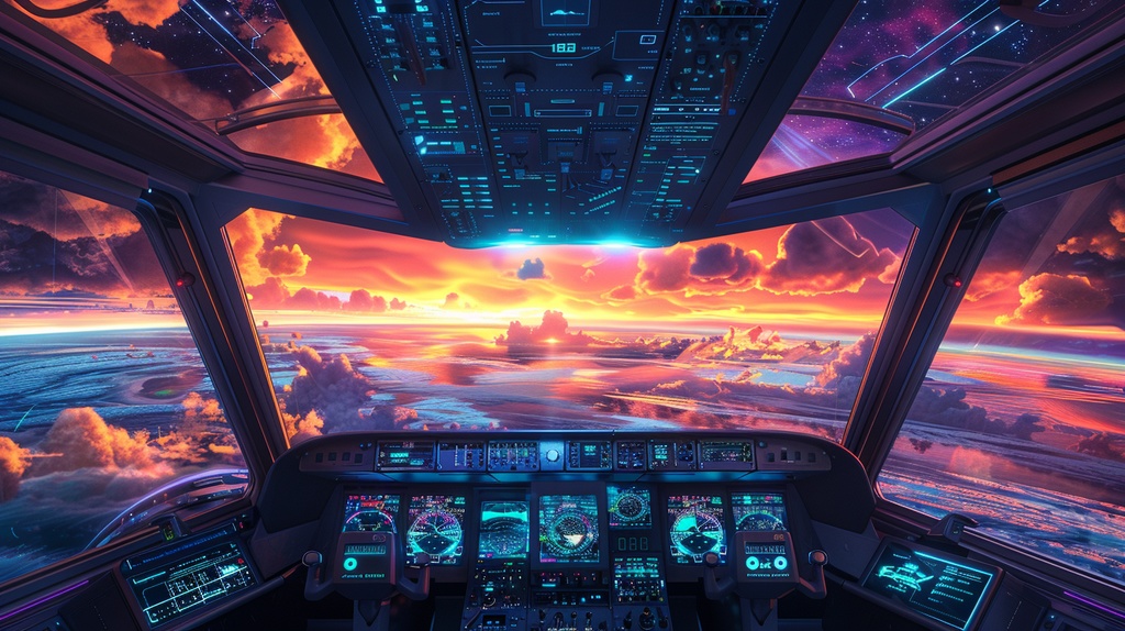 Game Design×Background Otherworld Cockpit View – Vol.07(15画像セット)