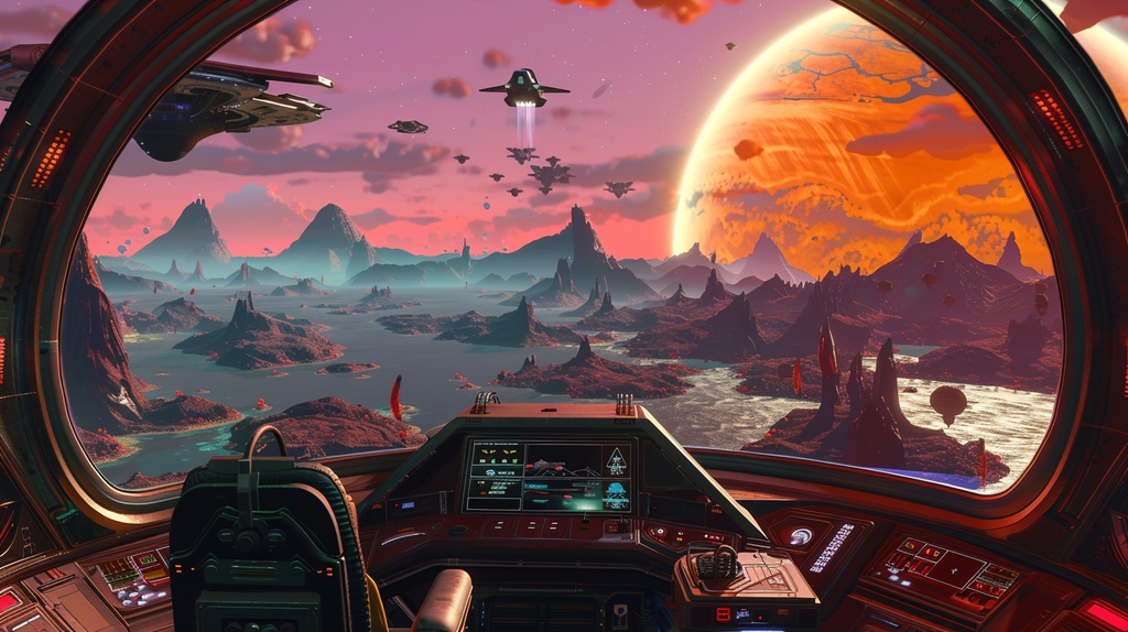 Game Design×Background Otherworld Cockpit View – Vol.07(15画像セット)