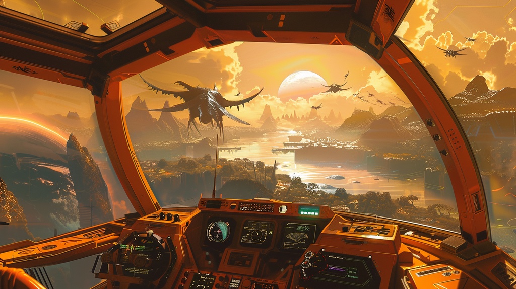 Game Design×Background Otherworld Cockpit View – Vol.07(15画像セット)