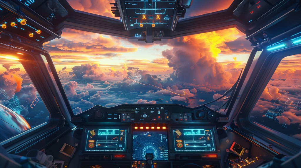 Fantasy Scifi×Background Otherworld Cockpit View – Vol.09(15画像セット)