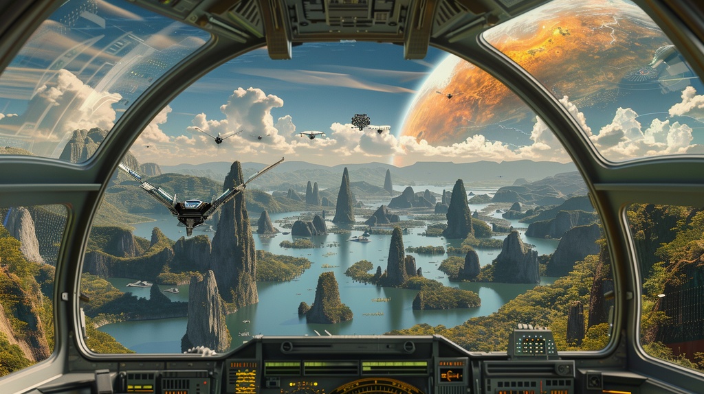 Fantasy Scifi×Background Otherworld Cockpit View – Vol.09(15画像セット)