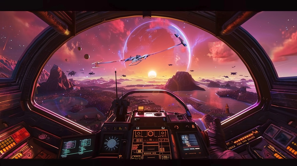 Fantasy Scifi×Background Otherworld Cockpit View – Vol.09(15画像セット)