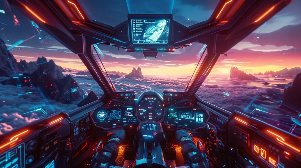 Sci-fi Cockpit×Background Otherworld Cockpit View – Vol.10(15画像セット)