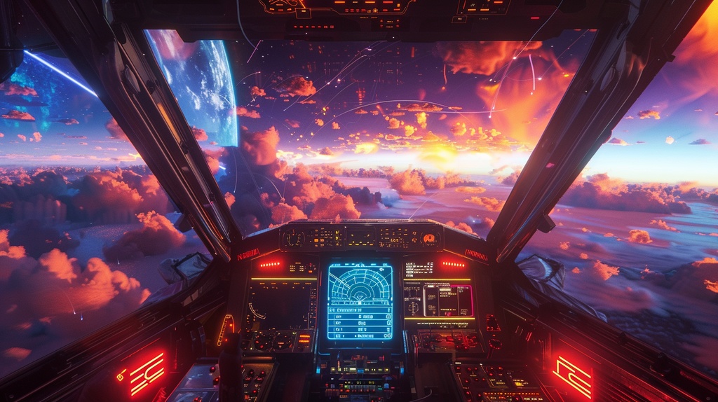Sci-fi Cockpit×Background Otherworld Cockpit View – Vol.10(15画像セット)