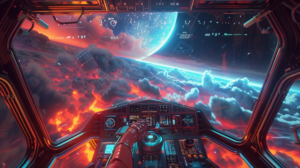 Sci-fi Cockpit×Background Otherworld Cockpit View – Vol.10(15画像セット)