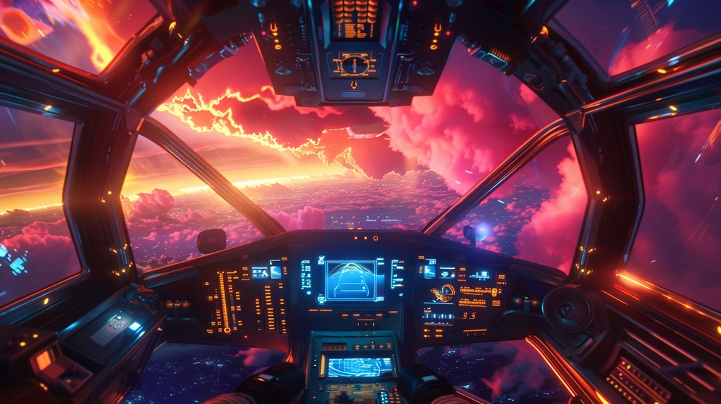 Sci-fi Cockpit×Background Otherworld Cockpit View – Vol.10(15画像セット)
