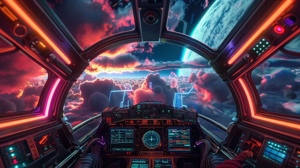 Sci-fi Cockpit×Background Otherworld Cockpit View – Vol.10(15画像セット)