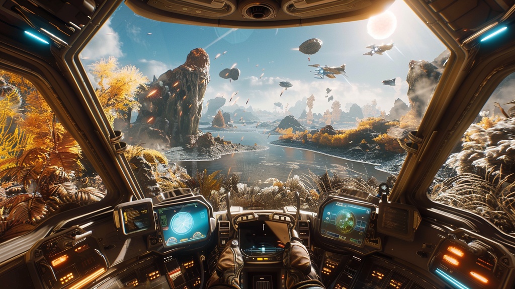 Sci-fi Cockpit×Background Otherworld Cockpit View – Vol.10(15画像セット)