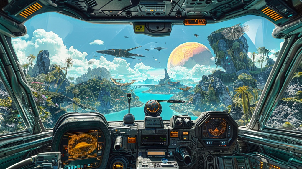 VTuber×Background Otherworld Cockpit View – Vol.11(15画像セット)