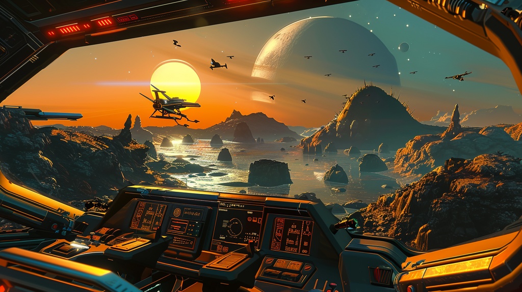 VTuber×Background Otherworld Cockpit View – Vol.11(15画像セット)