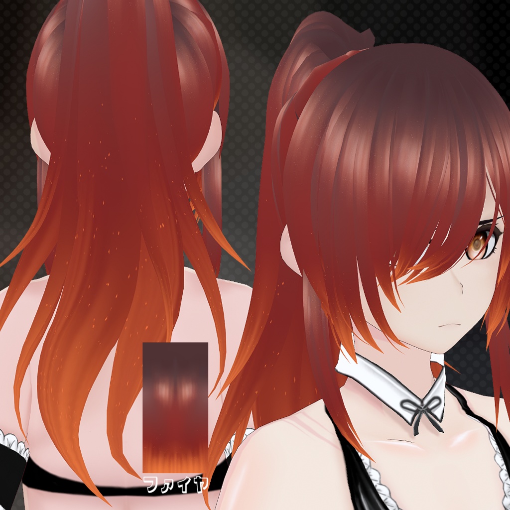 VRoid用髪テクスチャ4種類セット Vol.1