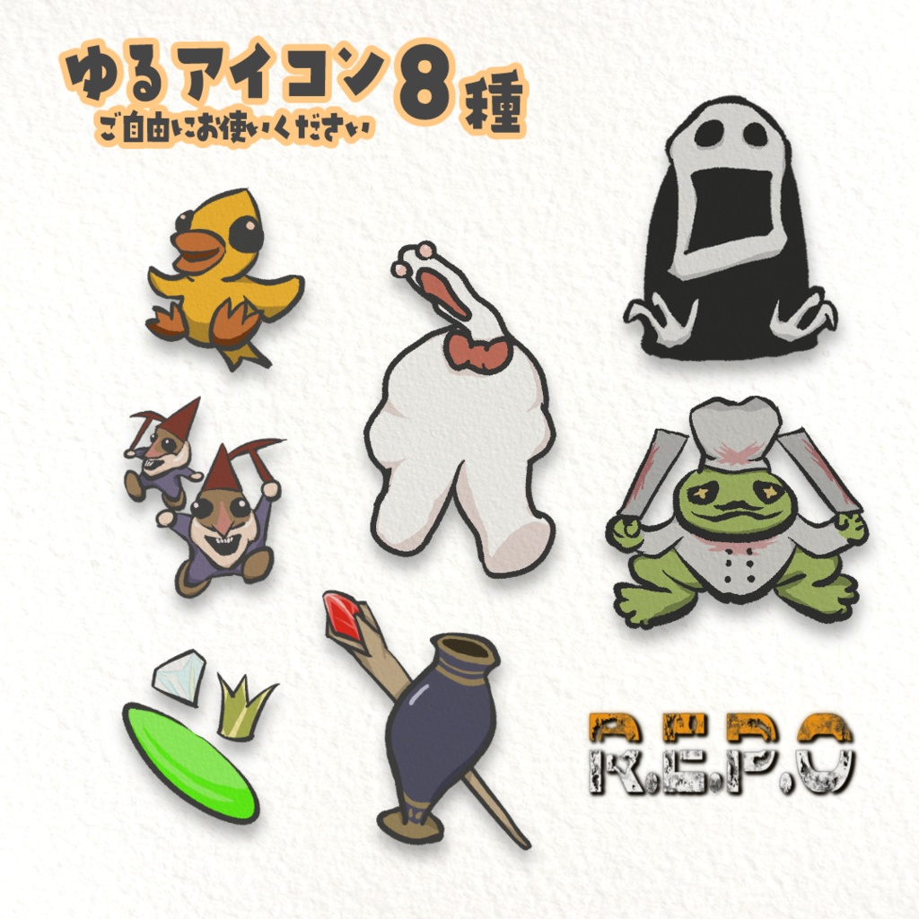 R.E.P.O 配信サムネ素材 アイコン付き