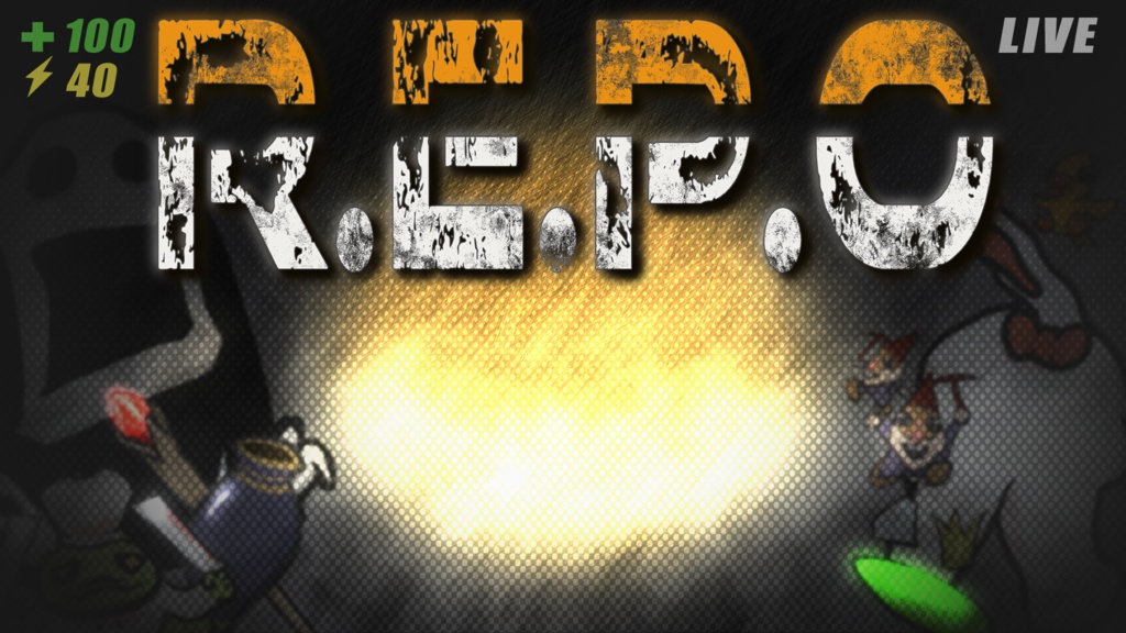 R.E.P.O 配信サムネ素材 アイコン付き