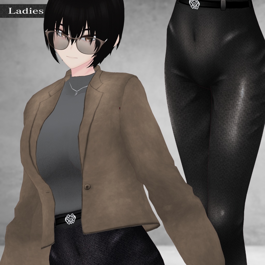 VRoid用衣装セット ジャケット×デニム