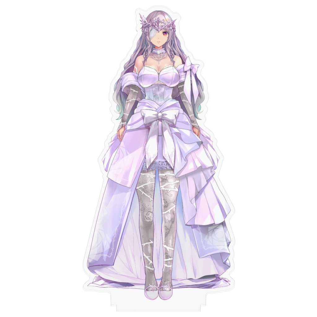 【アクリルフィギュア】白ドレスバージョン+冠+眼帯【ルツ・ウィザード】