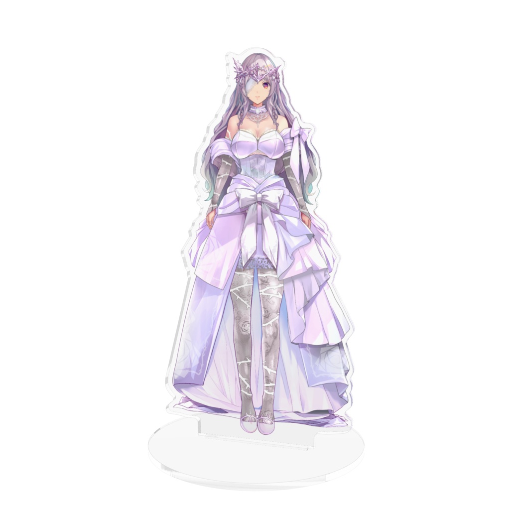【アクリルフィギュア】白ドレスバージョン+冠+眼帯【ルツ・ウィザード】