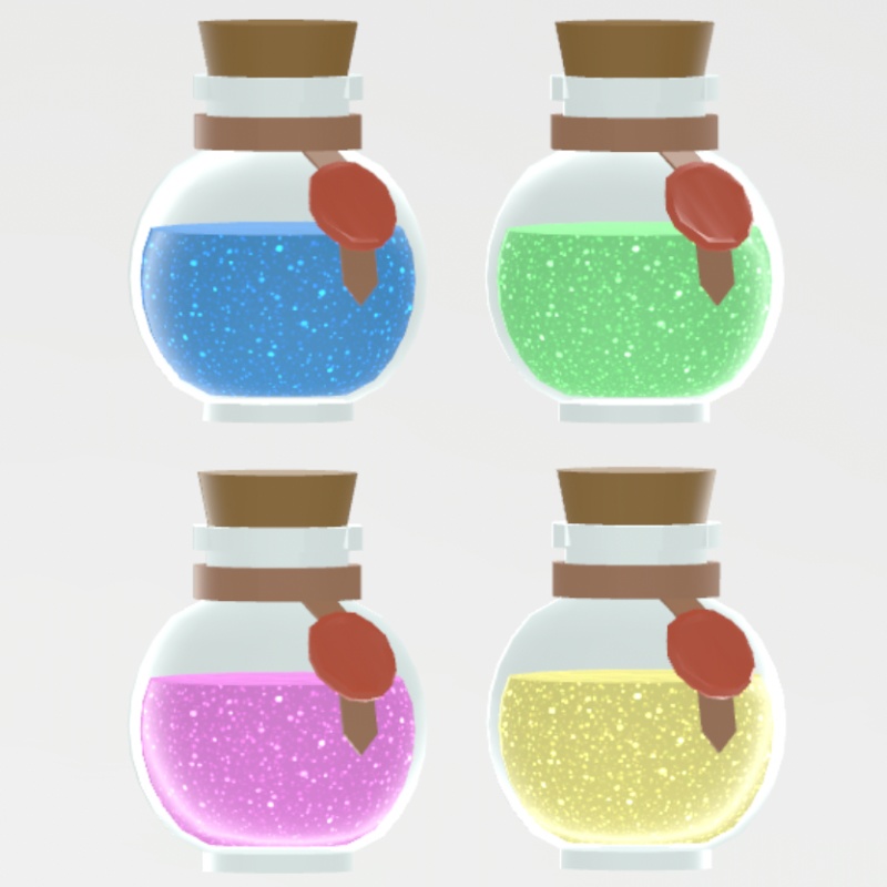 【FREE】ほしぞらの薬瓶 【VRChat想定】