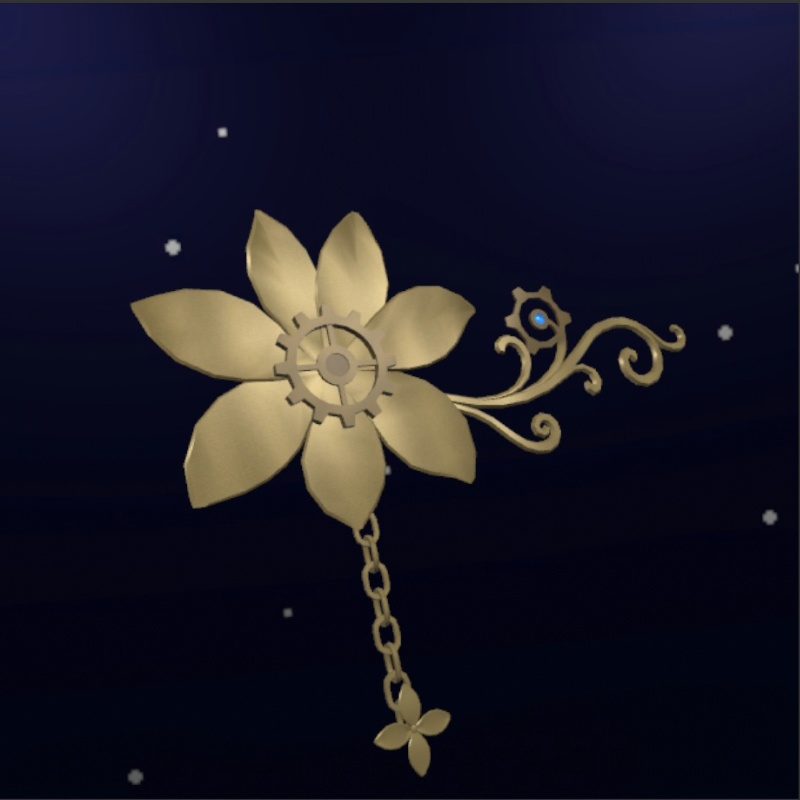 幻想花の髪飾り【VRChat想定】