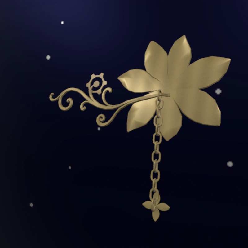 幻想花の髪飾り【VRChat想定】