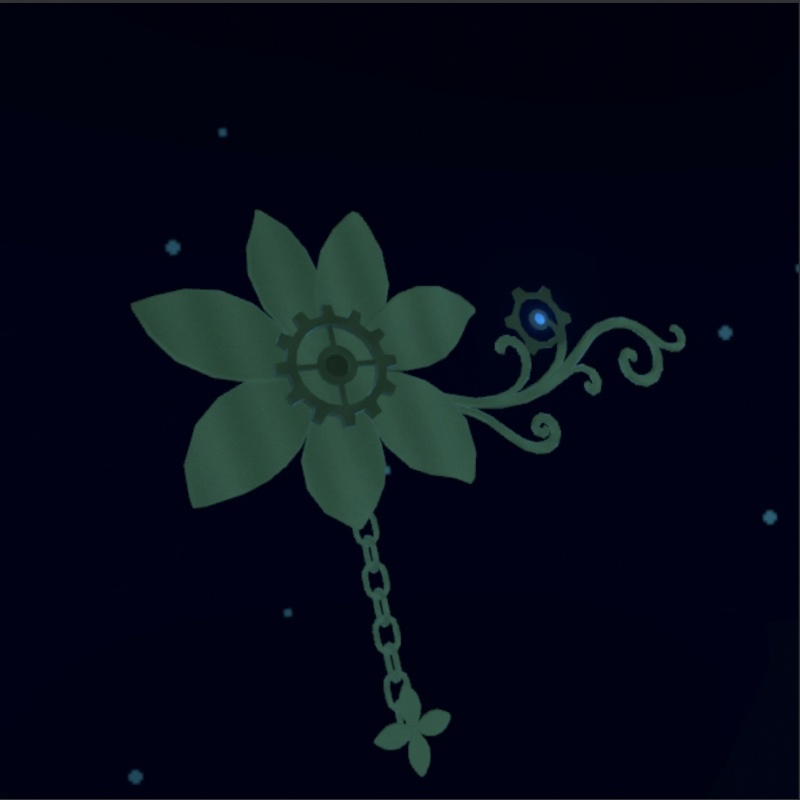 幻想花の髪飾り【VRChat想定】