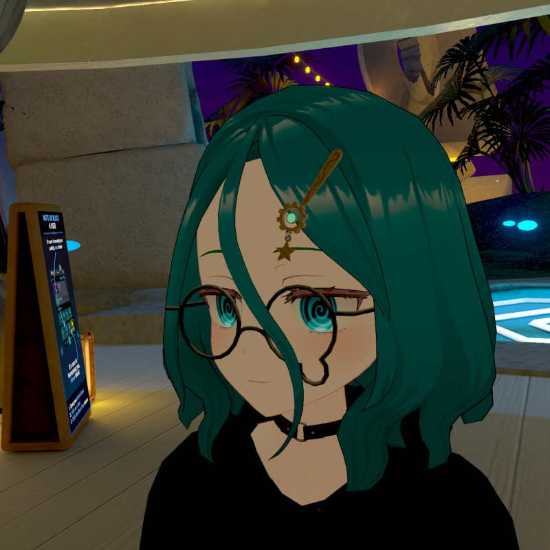 【FREE】歯車仕掛けのヘアピン 【VRChat想定】