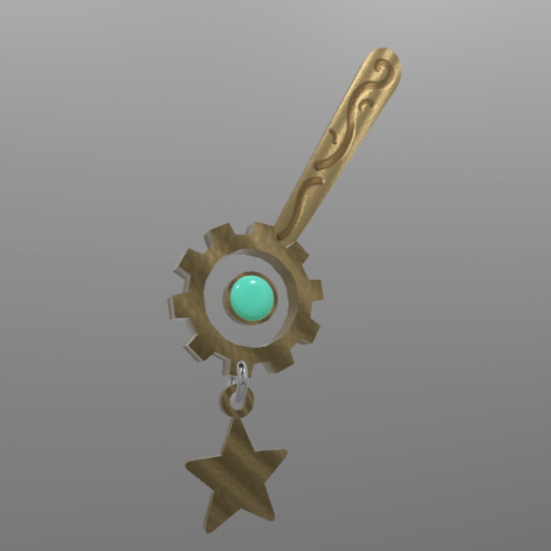 【FREE】歯車仕掛けのヘアピン 【VRChat想定】