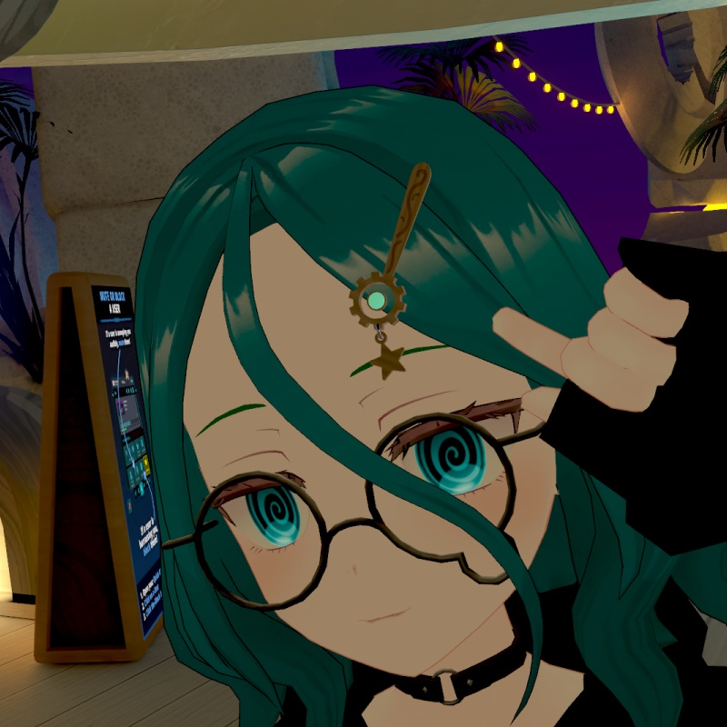 【FREE】歯車仕掛けのヘアピン 【VRChat想定】