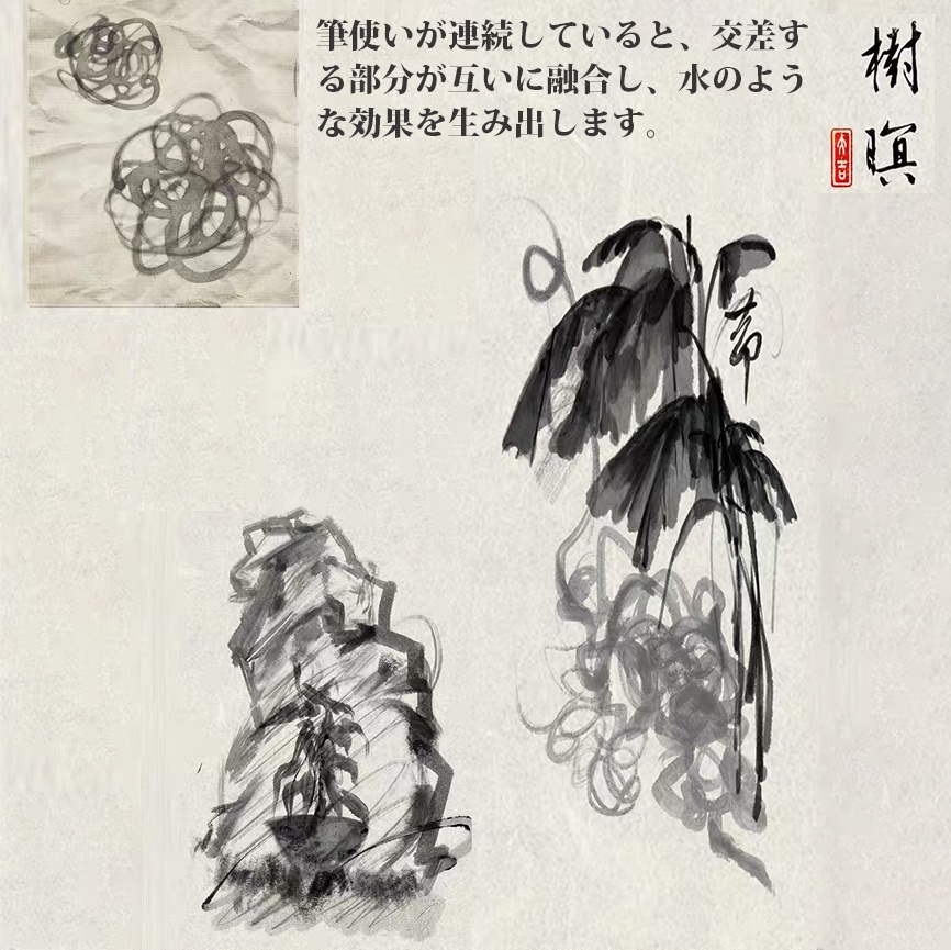 64種Procreateブラシ✨ライスペーパーのインク