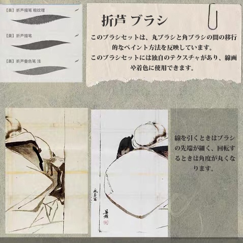 64種Procreateブラシ✨ライスペーパーのインク