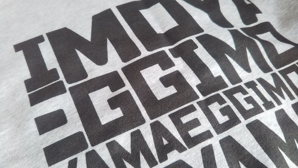 エッグ芋山【IMOYAMAブラック。スウェット】(前面プリントのみ)