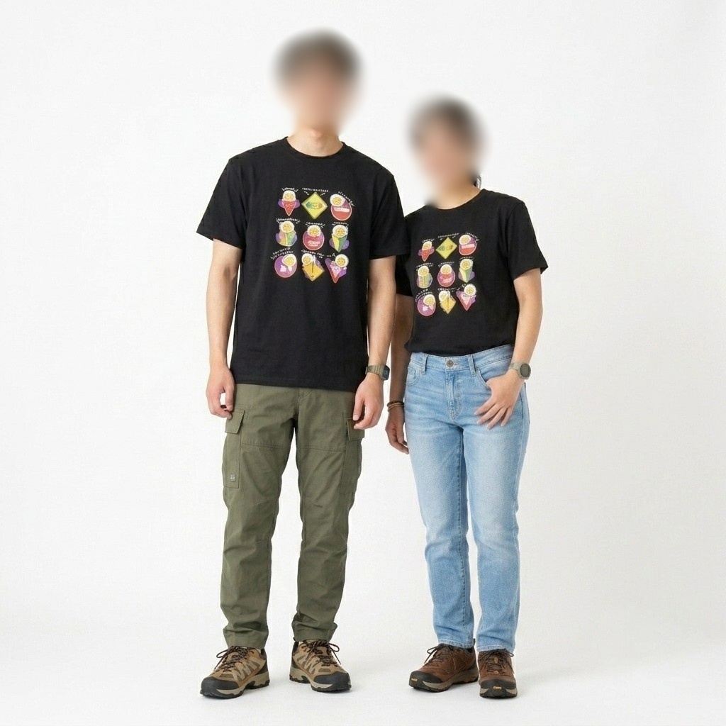 エッグ芋山いつ着るねんTシャツ(ブラック)前面プリントのみ