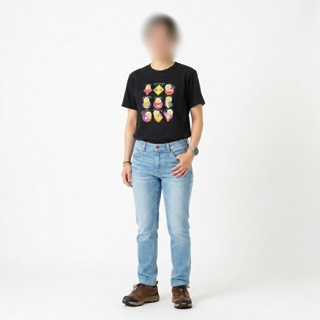 エッグ芋山いつ着るねんTシャツ(ブラック)前面プリントのみ