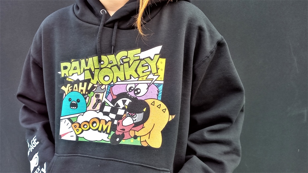 RMアメコミ風厚手パーカー