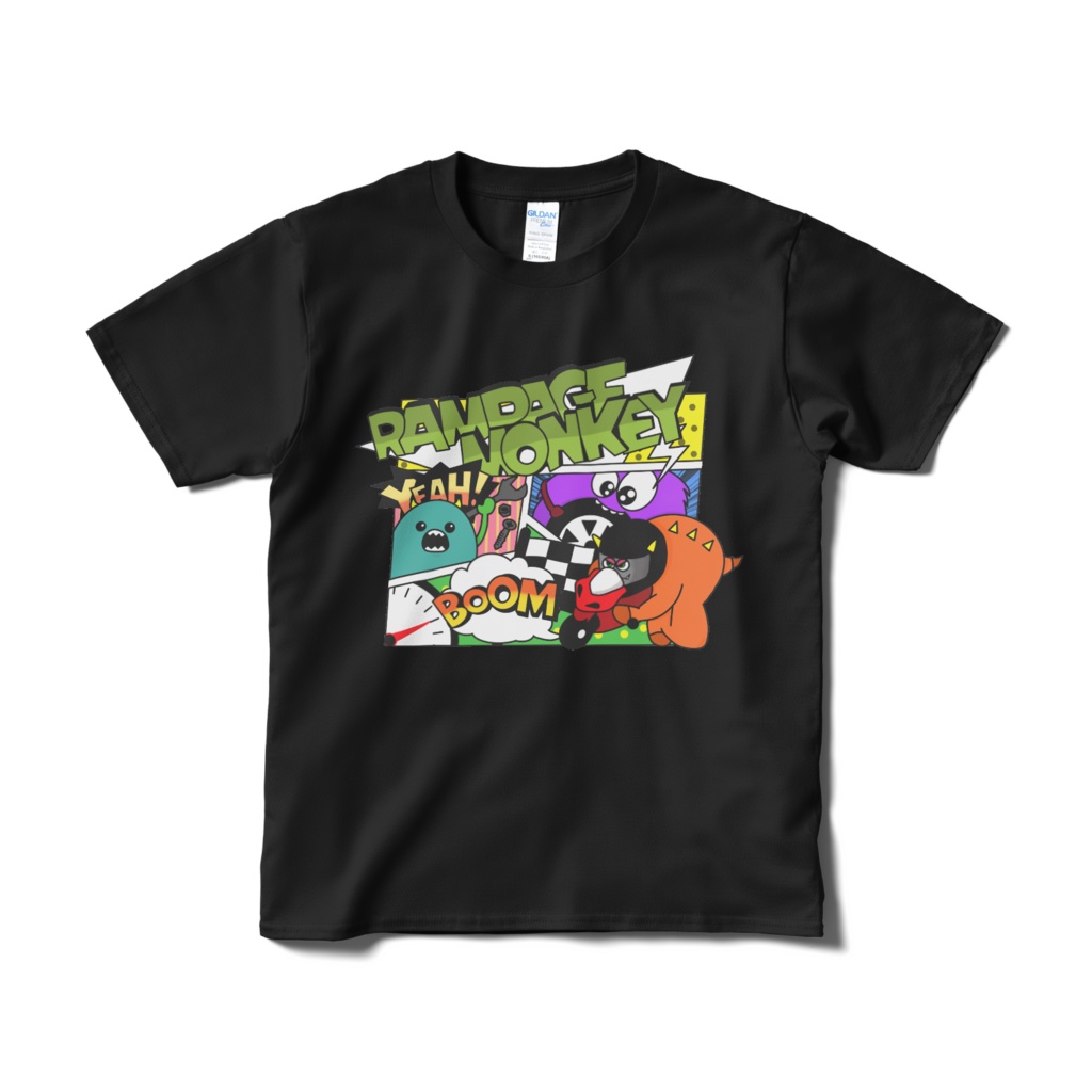 RMアメコミ風Tシャツ(ブラック)