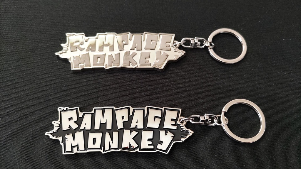 メタルキーホルダー〈black / silver〉(送料込み)