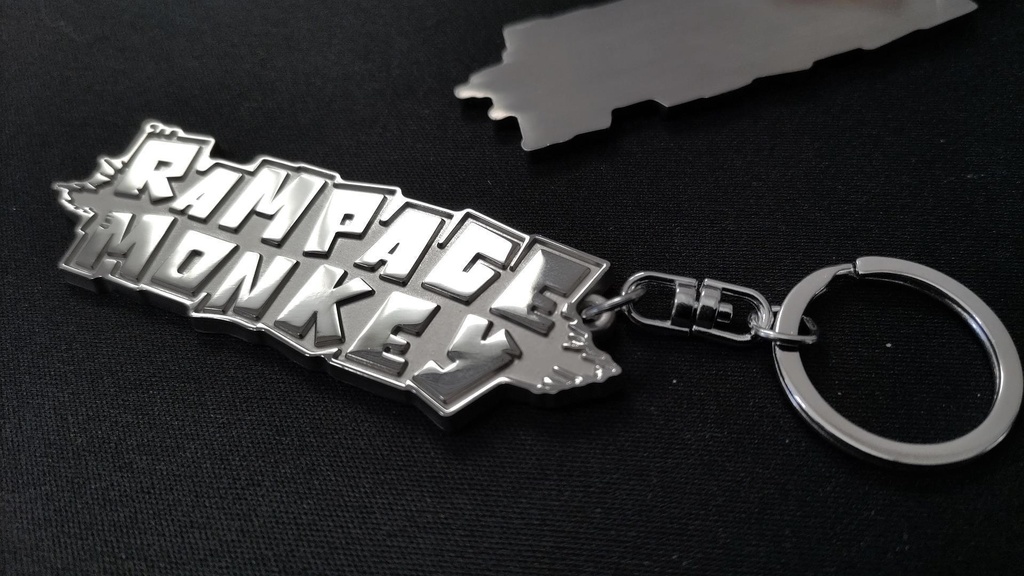 メタルキーホルダー〈black / silver〉(送料込み)