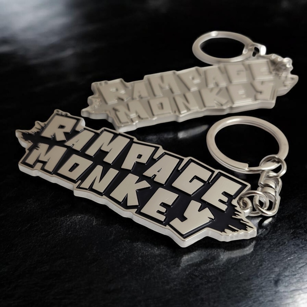 メタルキーホルダー〈black / silver〉(送料込み)
