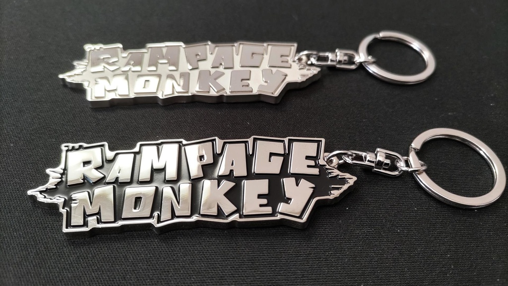 メタルキーホルダー〈black / silver〉(送料込み)