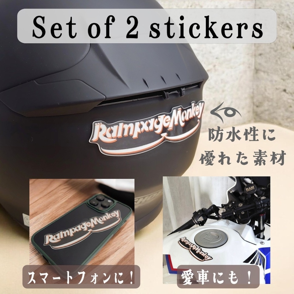 RMロゴステッカー2枚セット(送料込み)