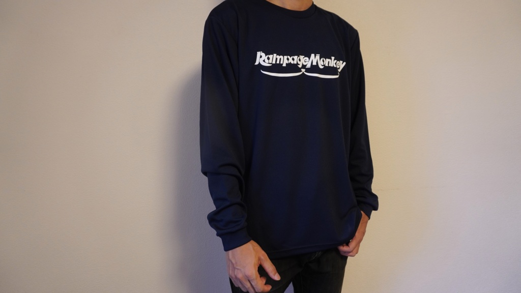 ドライロングTシャツ(ネイビーブルー)